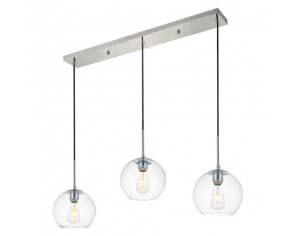 Elegant Baxter 36" 3 Lights Pendant - Chrome, 3 Bubls (LD2236C)