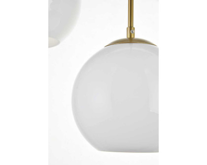 Elegant Baxter 36" 3 Lights Pendant - Brass, 3 Bubls (LD2237BR)