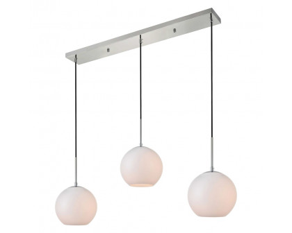 Elegant Baxter 36" 3 Lights Pendant - Chrome, 3 Bubls (LD2237C)