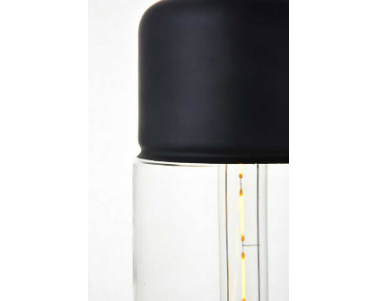 Elegant Ashwell 12.6" 1-Light Pendant - Black (LD2240BK)