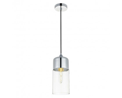 Elegant Ashwell 12.6" 1-Light Pendant - Chrome (LD2240C)