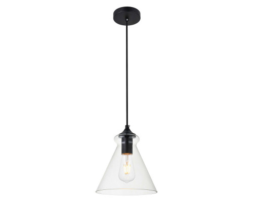 Elegant Destry 9.4" 1-Light Pendant - Black (LD2244BK)