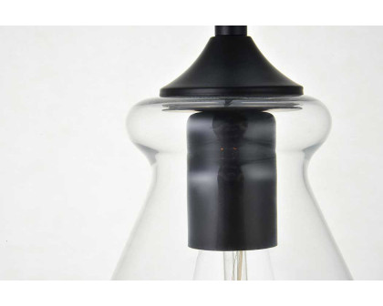 Elegant Destry 9.4" 1-Light Pendant - Black (LD2244BK)