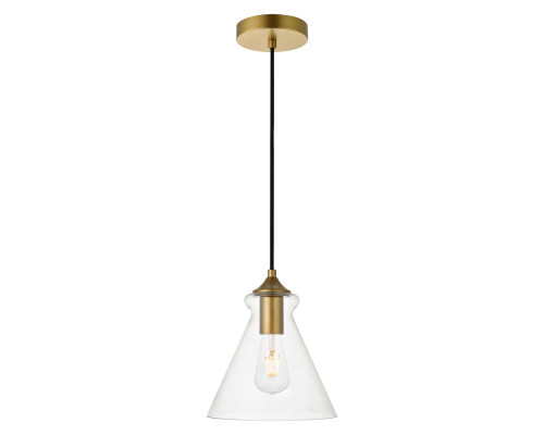 Elegant Destry 9.4" 1-Light Pendant - Brass (LD2244BR)