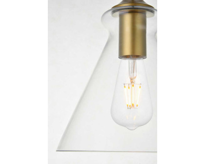 Elegant Destry 9.4" 1-Light Pendant - Brass (LD2244BR)