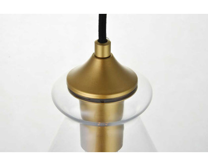 Elegant Destry 9.4" 1-Light Pendant - Brass (LD2244BR)