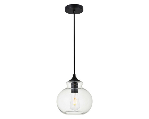 Elegant Destry 8.9" 1-Light Pendant - Black (LD2245BK)