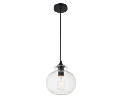 Elegant Destry 8.9" 1-Light Pendant - Black (LD2245BK)