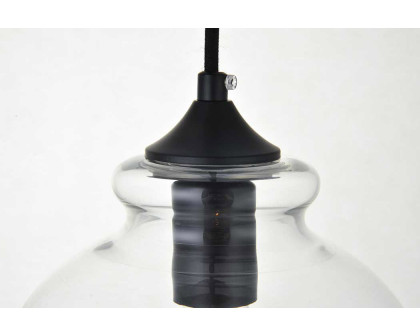 Elegant Destry 8.9" 1-Light Pendant - Black (LD2245BK)