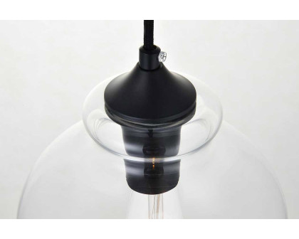 Elegant Destry 8.9" 1-Light Pendant - Black (LD2245BK)