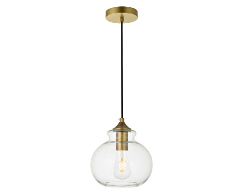 Elegant Destry 8.9" 1-Light Pendant - Brass (LD2245BR)