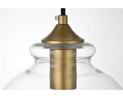 Elegant Destry 8.9" 1-Light Pendant - Brass (LD2245BR)