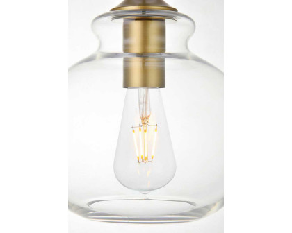 Elegant Destry 8.9" 1-Light Pendant - Brass (LD2245BR)