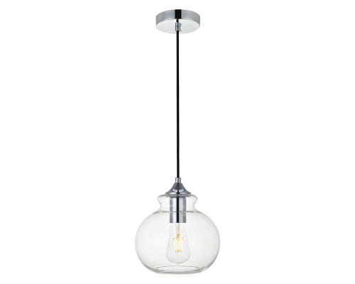 Elegant Destry 8.9" 1-Light Pendant - Chrome (LD2245C)