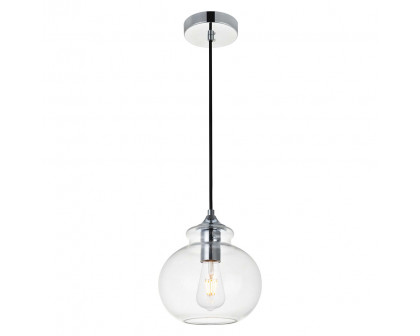 Elegant Destry 8.9" 1-Light Pendant - Chrome (LD2245C)