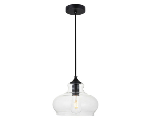 Elegant Destry 8.5" 1-Light Pendant - Black (LD2246BK)