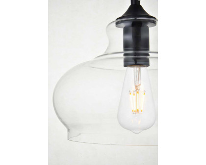 Elegant Destry 8.5" 1-Light Pendant - Black (LD2246BK)