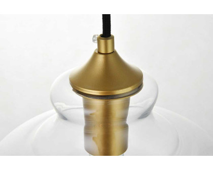 Elegant Destry 8.5" 1-Light Pendant - Brass (LD2246BR)