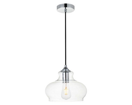 Elegant Destry 8.5" 1-Light Pendant - Chrome (LD2246C)