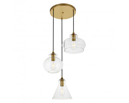 Elegant - Destry 3-Light with Clear Glass