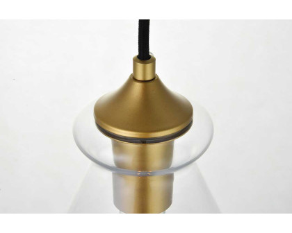 Elegant Destry 3-Light with Clear Glass - Brass (LD2247BR)