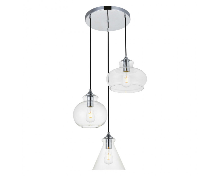 Elegant - Destry 3-Light with Clear Glass