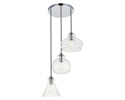 Elegant - Destry 3-Light with Clear Glass