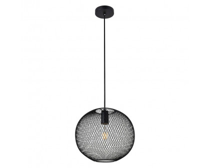 Elegant Keller 1 Light Pendant - Black, L 11.4" (LD2249BK)