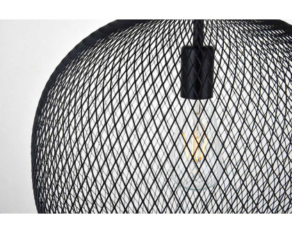 Elegant Keller 1 Light Pendant - Black, L 15" (LD2251BK)