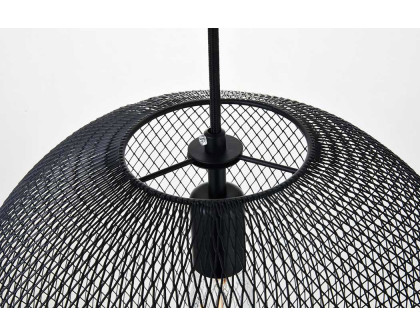 Elegant Keller 1 Light Pendant - Black, L 15" (LD2251BK)