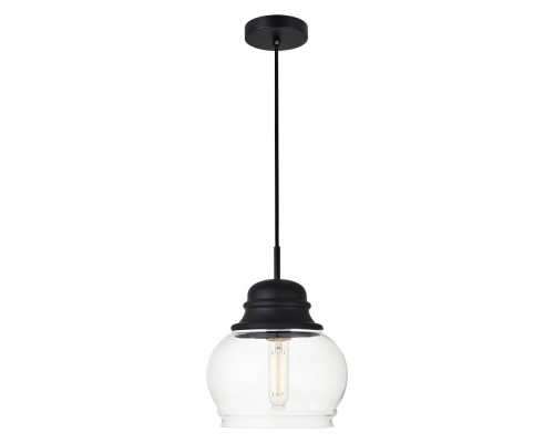 Elegant Kenna 8" 1-Light Pendant - Black (LD2252BK)