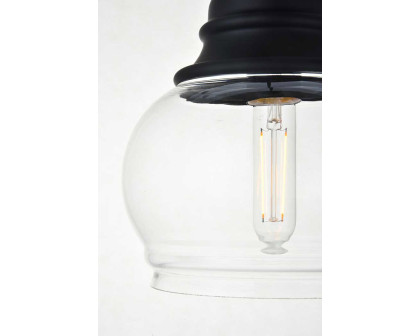 Elegant Kenna 8" 1-Light Pendant - Black (LD2252BK)