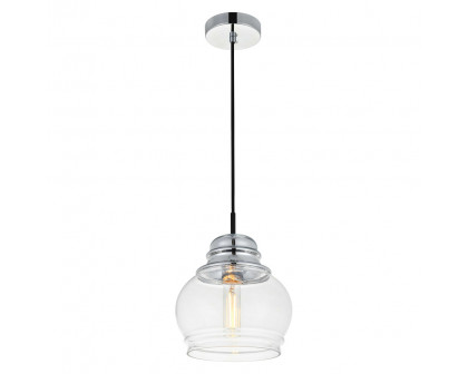 Elegant Kenna 8" 1-Light Pendant - Chrome (LD2252C)