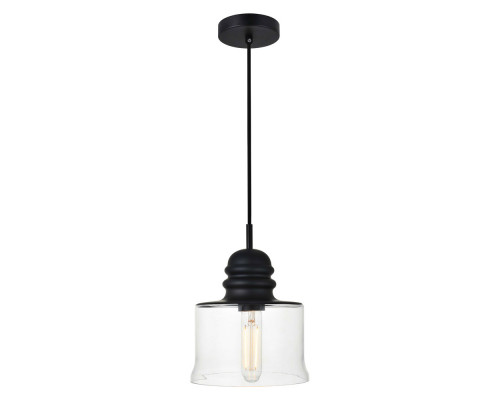 Elegant Kenna 6.7" 1-Light Pendant - Black (LD2253BK)