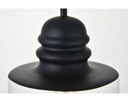 Elegant Kenna 6.7" 1-Light Pendant - Black (LD2253BK)