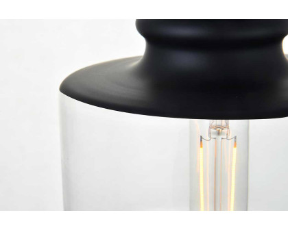 Elegant Kenna 6.7" 1-Light Pendant - Black (LD2253BK)