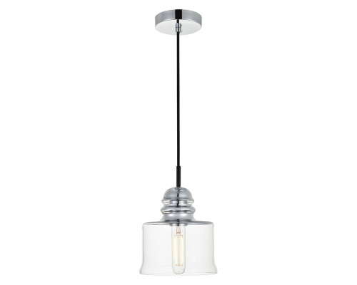 Elegant Kenna 6.7" 1-Light Pendant - Chrome (LD2253C)