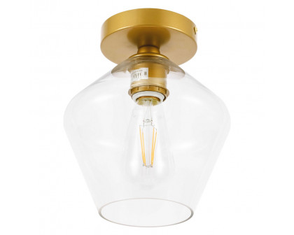 Elegant Flush Mount Light - Brass (LD2254BR)