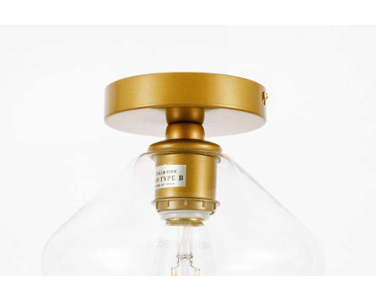 Elegant Flush Mount Light - Brass (LD2254BR)