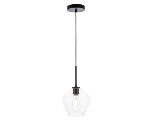 Elegant Pendant Light - Black, 1 Bubl (LD2256BK)