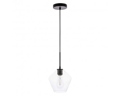 Elegant Pendant Light - Black, 1 Bubl (LD2256BK)