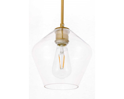 Elegant Pendant Light - Brass, 1 Bubl (LD2256BR)