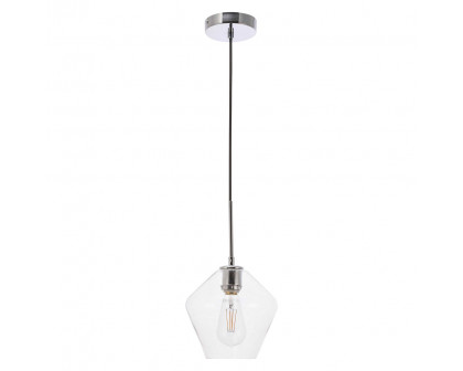 Elegant Pendant Light - Chrome, 1 Bubl (LD2256C)