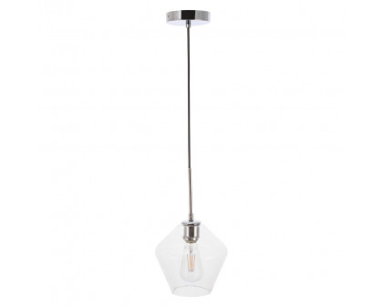 Elegant Pendant Light - Chrome, 1 Bubl (LD2256C)