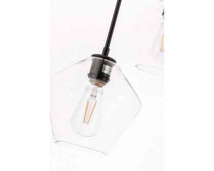 Elegant Pendant Light - Black, 3 Bubls (LD2258BK)