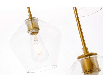 Elegant Pendant Light - Brass, 3 Bubls (LD2258BR)