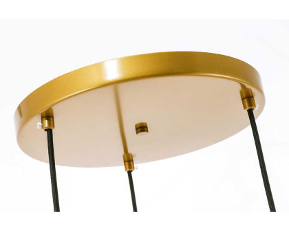 Elegant Pendant Light - Brass, 3 Bubls (LD2258BR)