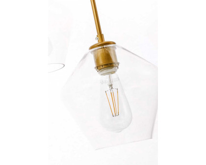 Elegant Pendant Light - Brass, 3 Bubls (LD2258BR)