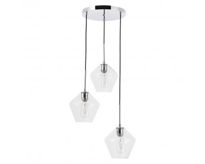 Elegant Pendant Light - Chrome, 3 Bubls (LD2258C)