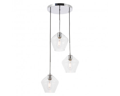 Elegant Pendant Light - Chrome, 3 Bubls (LD2258C)